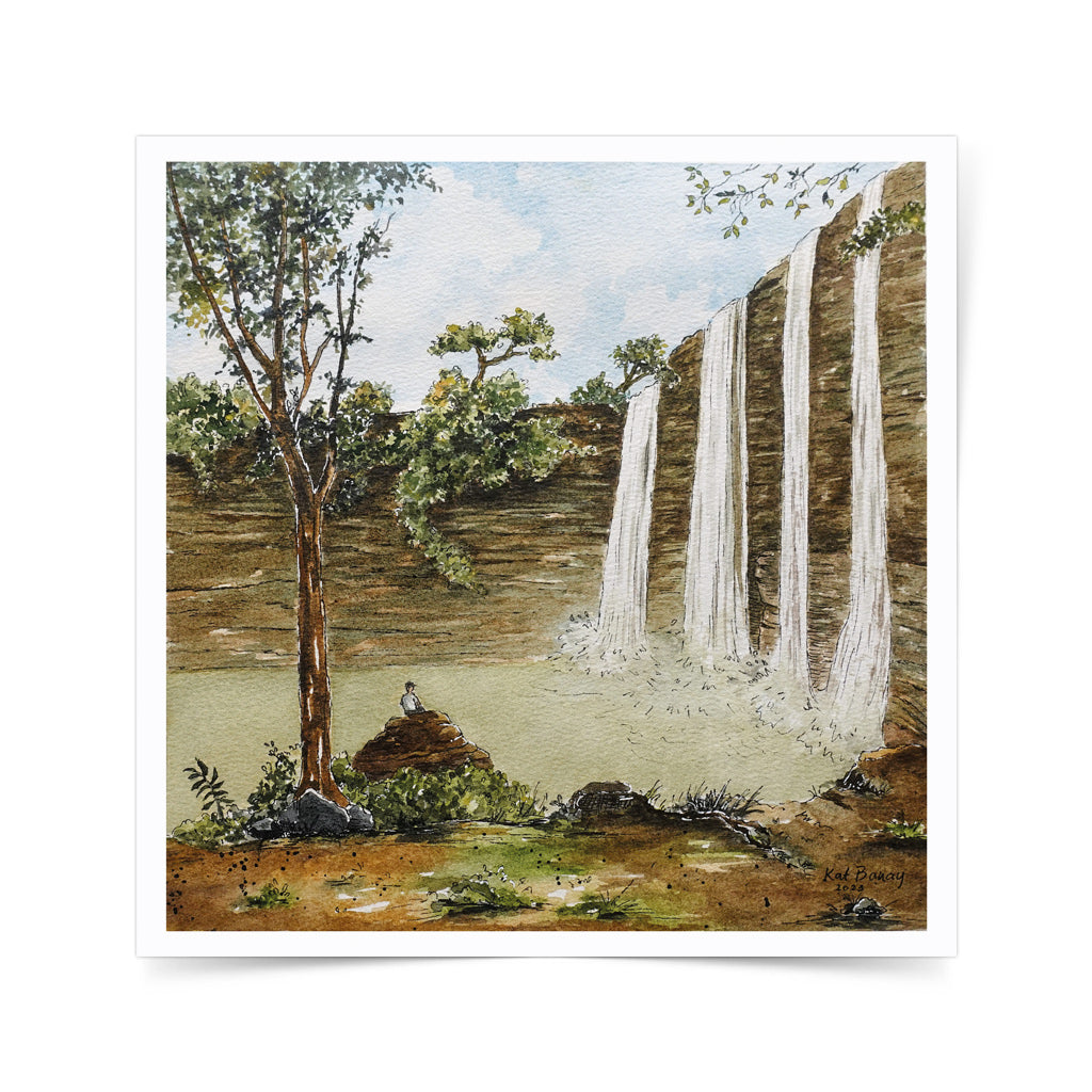 Niludhan Falls Limited Edition Art Print by Kat Banay