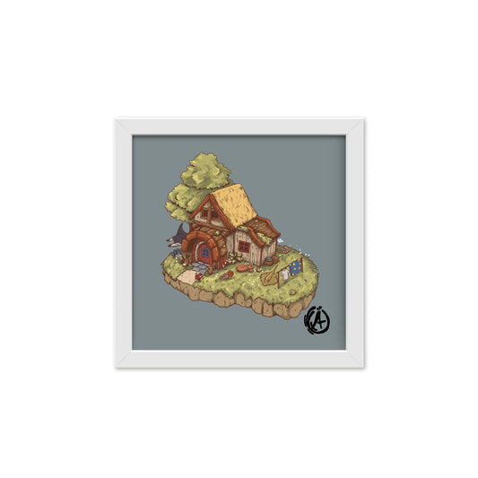 Digital drawing, wall decor, Dumaguete city, Fish, Bahay Kubo, Local Filipino House, Artwork, Gift idea, Tourist, Islander, Angelo Delos Santos, home, office