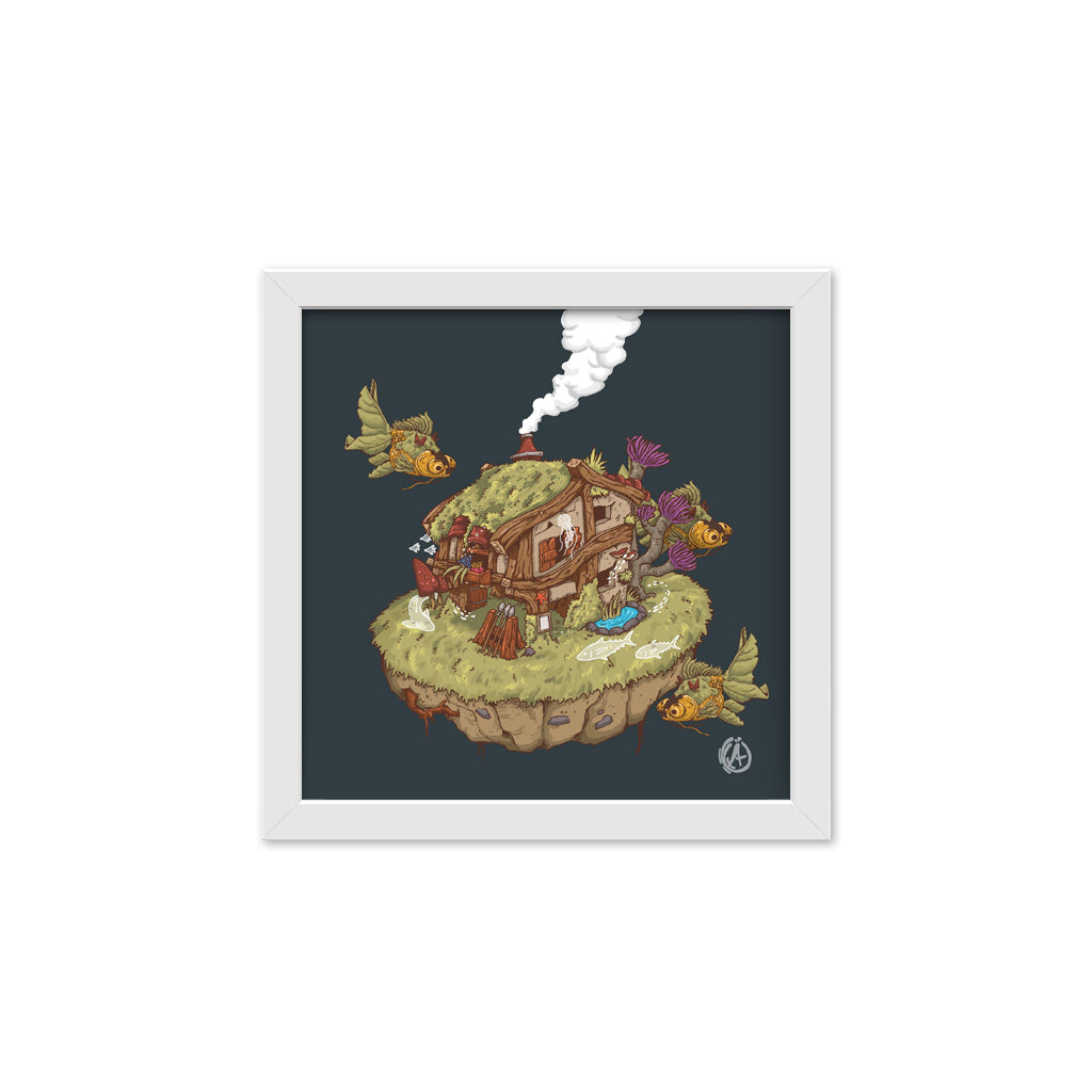 Digital drawing, wall decor, Dumaguete city, Fish, Bahay Kubo, Local Filipino House, Artwork, Gift idea, Tourist, Islander, Angelo Delos Santos, home, office