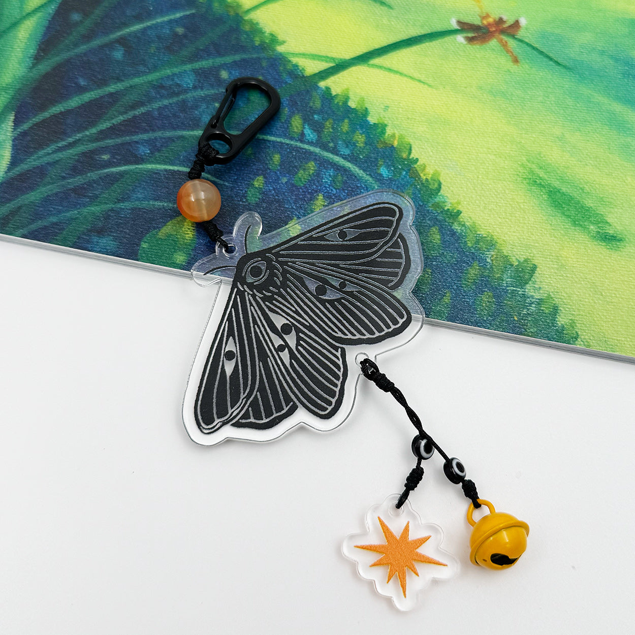 charm, keychain, Philippine mythology, collectible, gift, Filipino, art, Negrense, acryl, butterfly, moth, creature, forest, tourist, decorative, decoration