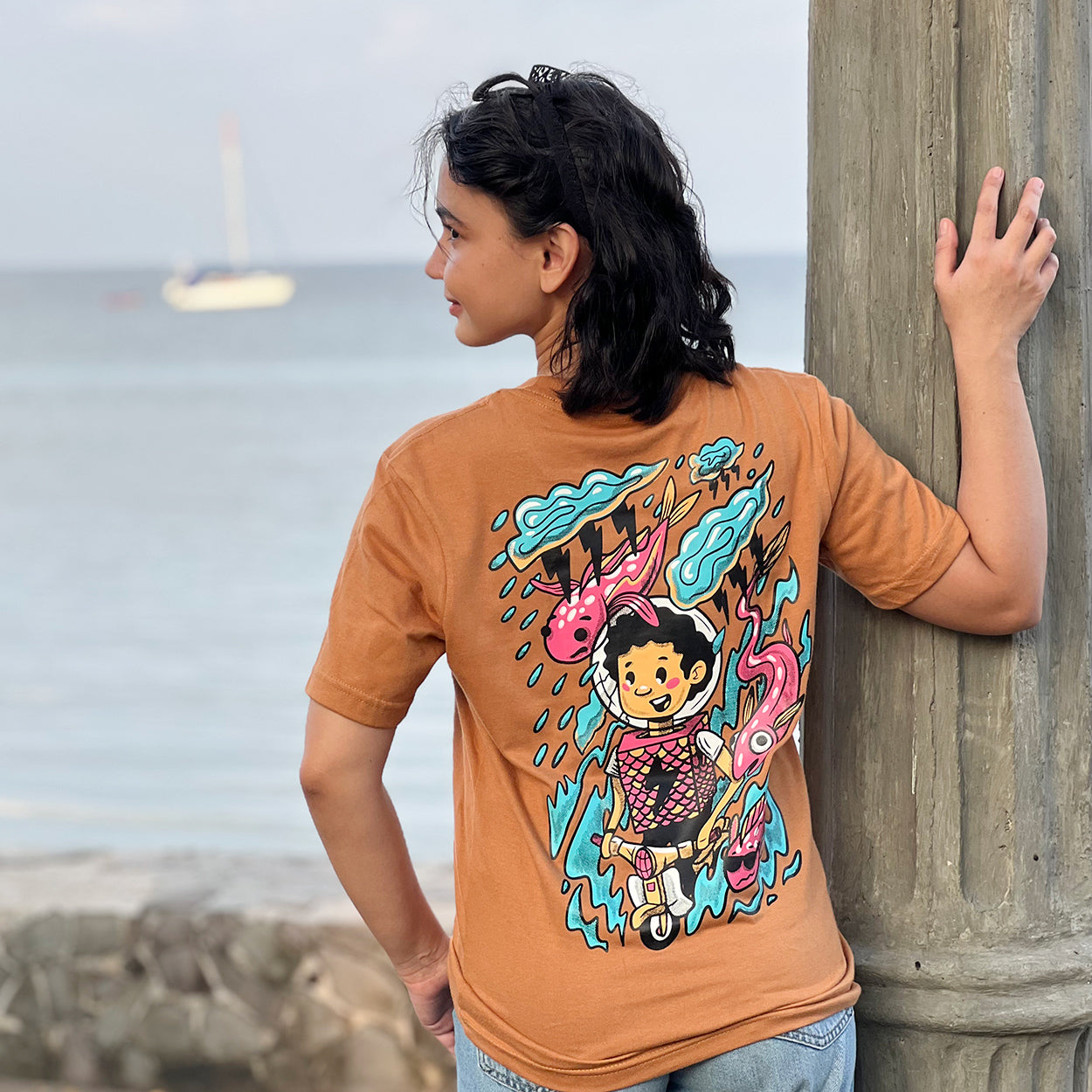 Paul Benzi Florendo Dumaguete city graphic artist art scene vector fish illustration outfit wear cotton shirt 6200 Negros Oriental Philippines tourist souvenir city Boulevard