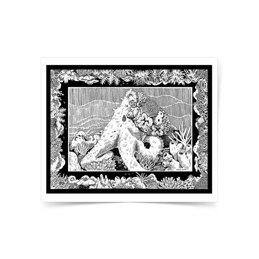 Angelo Delos Santos, Dumaguete Inker, Artwork, Pen and ink, exhibition, original, marine creatures, conservation, Filipino, artist, art Philippines, Negros Oriental, Dumaguete city, Pinspired Art Souvenirs, The Henry Resort, Silver Reef Dive Resort, dive, diving, diver, Octopus