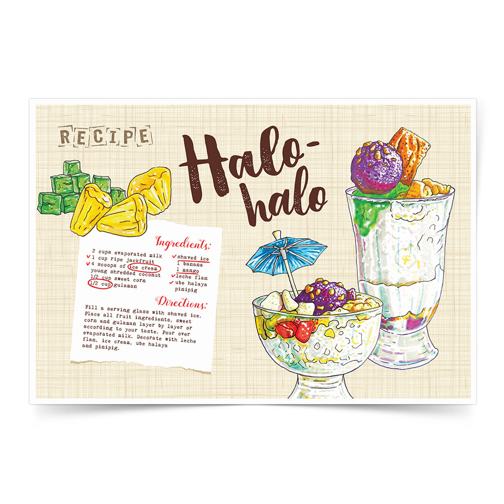 ice cream filipino local food card art pinoy famous pasalubong flavor kitchen decor sweet dessert local Filipino delivery Flavours Ice-cream Wall decoration idea decor