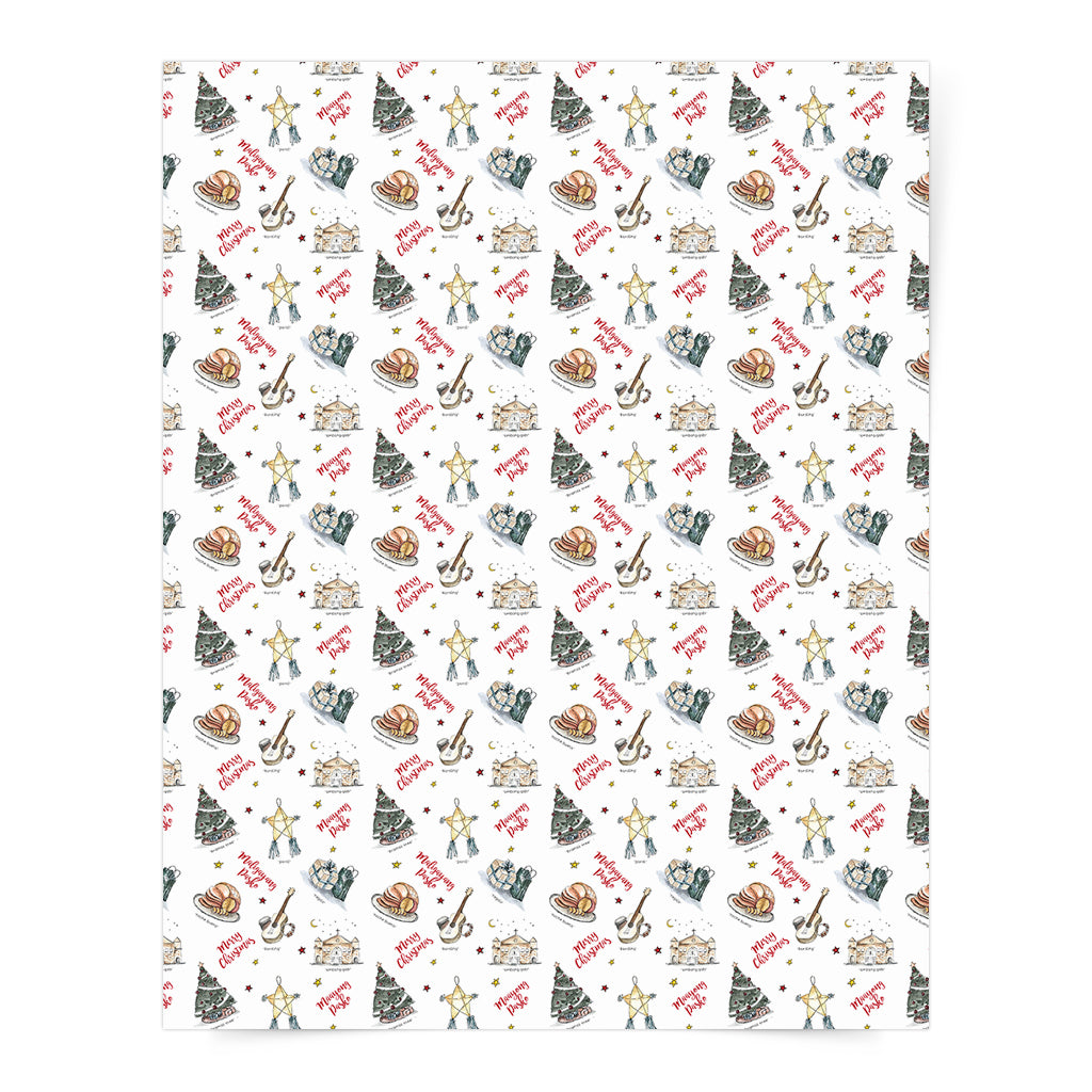 Paskong Pinoy Gift Wrapping Paper Set of 3 Sheets by Kat Banay