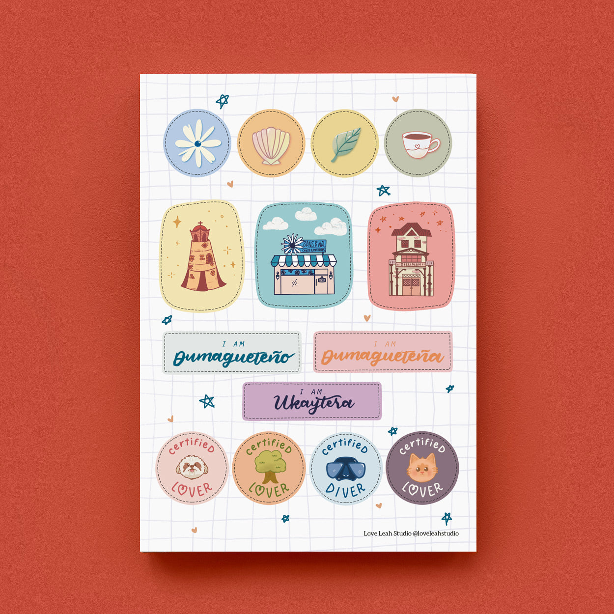 Gentle People Dumaguete City artist art craft book stickers sticker cute creative gift souvenir solution travel tourism Belfry tricycle Cil Flores sticker page journal journaling scrapbooking hobby art collector Dumaguete city exhibition
