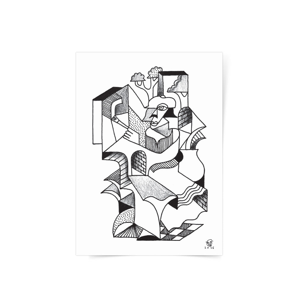 Dyck Cediño, Dumaguete, Art Print Book, Collection, Collector, Art Exhibition, Human, Pinspired Art Souvenirs, art book, abstract, black and white, line art, tattoo artist, Deadlocks, Negros Oriental, Philipines, Filipino, art scene, wall decor, decoration, decorative