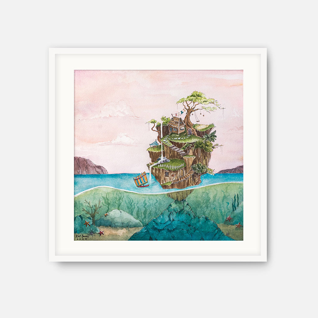 Island, Isla, Filipino, Philippines, Negros Oriental, ocean, sea, vinta, boat, local vibes, creative, artwork, original, limited edition, decoration, decor, interior, cosy, warm, pink, cute, Dumaguete, Art scene, art exhibition, exhibit, gift idea, tourist, framing, frame, framed, big size