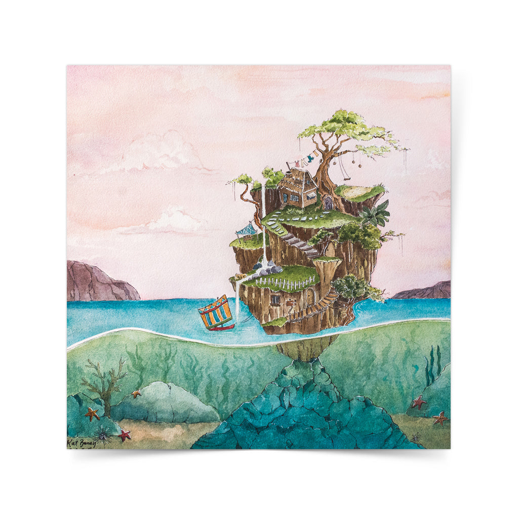 Island, Isla, Filipino, Philippines, Negros Oriental, ocean, sea, vinta, boat, local vibes, creative, artwork, original, limited edition, decoration, decor, interior, cosy, warm, pink, cute, Dumaguete, Art scene, art exhibition, exhibit, gift idea, tourist