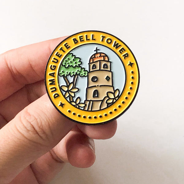 Dumaguete Bell Tower Enamel Pins by Kat Banay