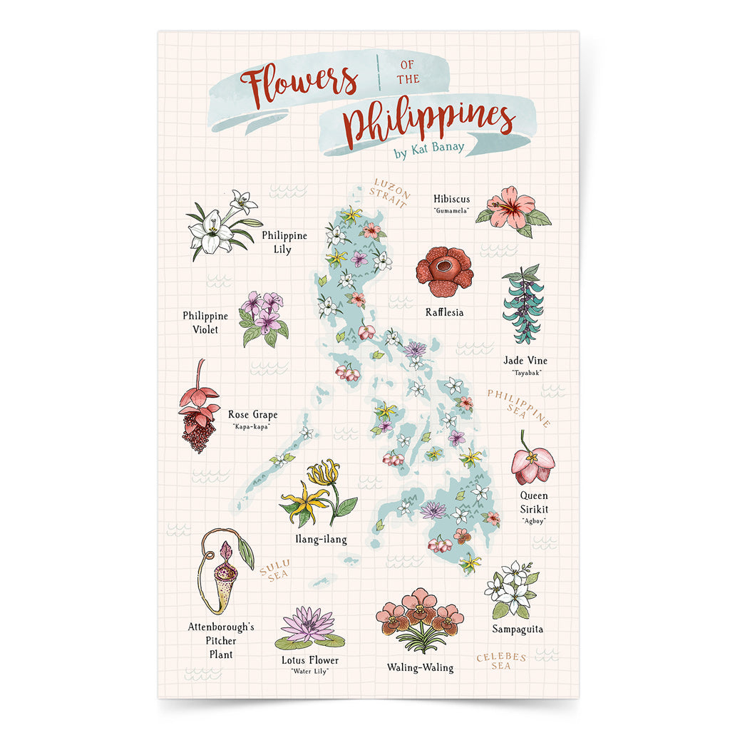 Local Dumaguete artist Filipino Artistry Wall Decoration Home Office Tourist Resort Pastel Tones Cute Philippine Lily Violet Rose Grape Ilang-ilang Lotus Flower Attenborough's Pitcher Plant Waling-Waling Sampaguita Queen Sirikit Aghoy Jane Vine Tayabak Rafflesia Hibiscus Gumamela Map of PH Pinta Project