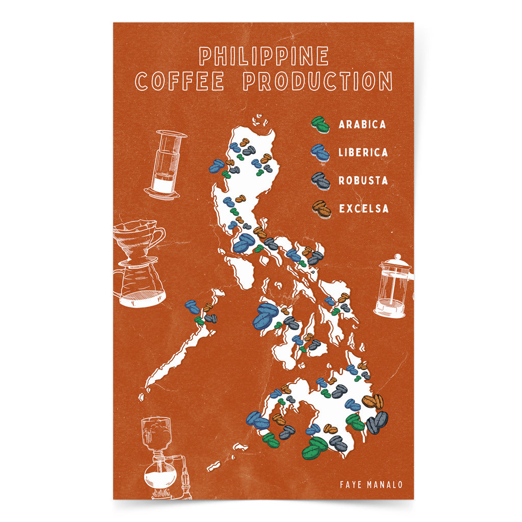 Luzon Visayas Mindanao Filipino Dumaguete city graphic artist map project exhibit Negros Oriental Pinspired Art Souvenirs Wall Art Decoration Pinta PH Maps Philippines Tourist Gift Hotel Hostel Resort gift idea Archipelago Robusta Arabica Liberica Excelsa Coffee Shops Cafe Restaurant poster