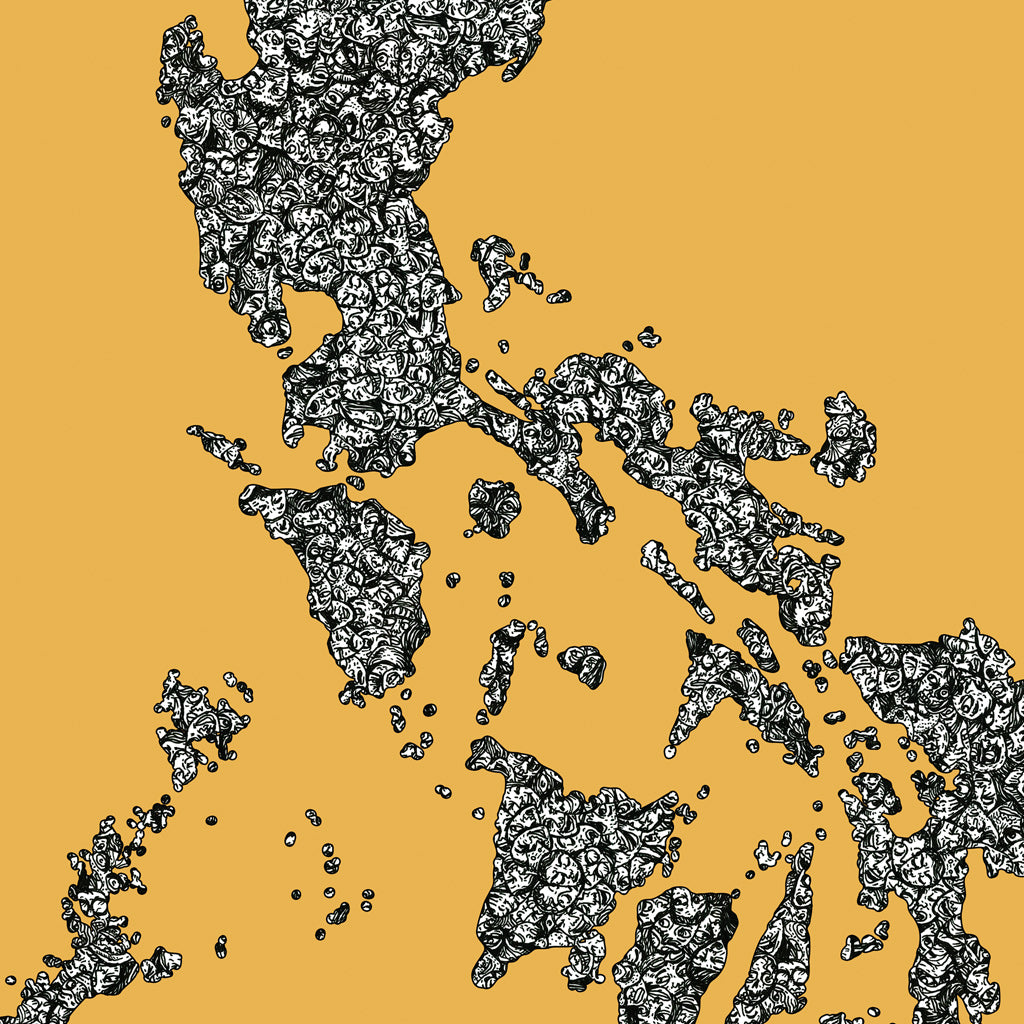 People Luzon Visayas Mindanao Filipino artist Dumaguete city graphic artist map project exhibit Negros Oriental Pinspired Art Souvenirs Wall Art Decoration Pinta PH Maps Philippines Tourist Gift Hotel Hostel Resort gift idea Historic History Archipelago Bisaya Tagalog Manila Famous Artist Traditional Hersley Casero artwork pattern people black white close up
