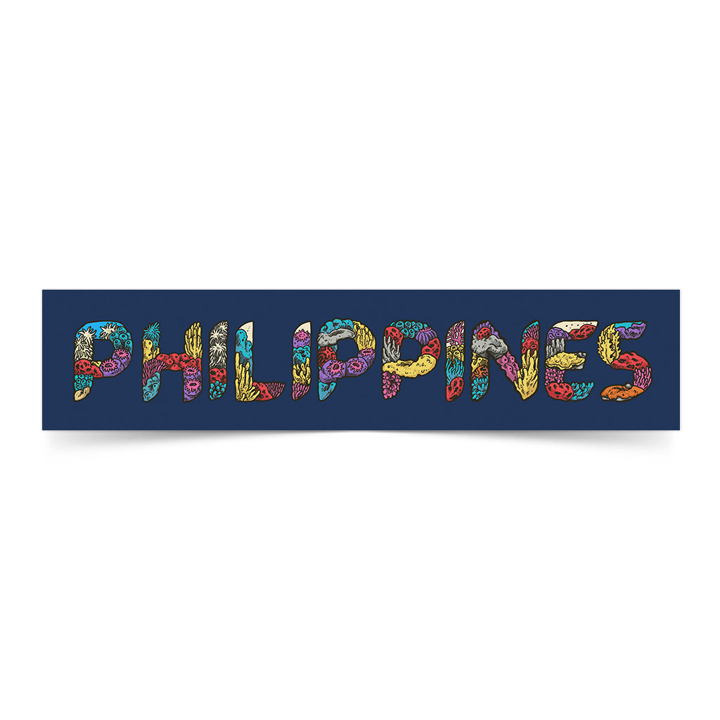PH Philippines Filipino Letters Lettering Coral Artwork underwater artist artistic artsy artful home decoration decor gift idea beautiful finding house airbnb office sealife sea life ocean vibrant vibes dark navy blue background