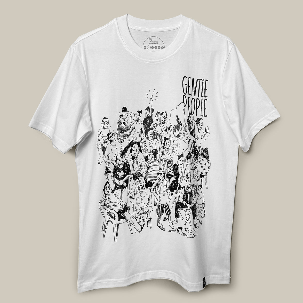 Dumaguete, artist, Filipino, art, Gentle People, Pinspired Art Souvenirs, Black and white, illustration, creative, shirt, top, clothing, brand, local, pinoy, Philippines
