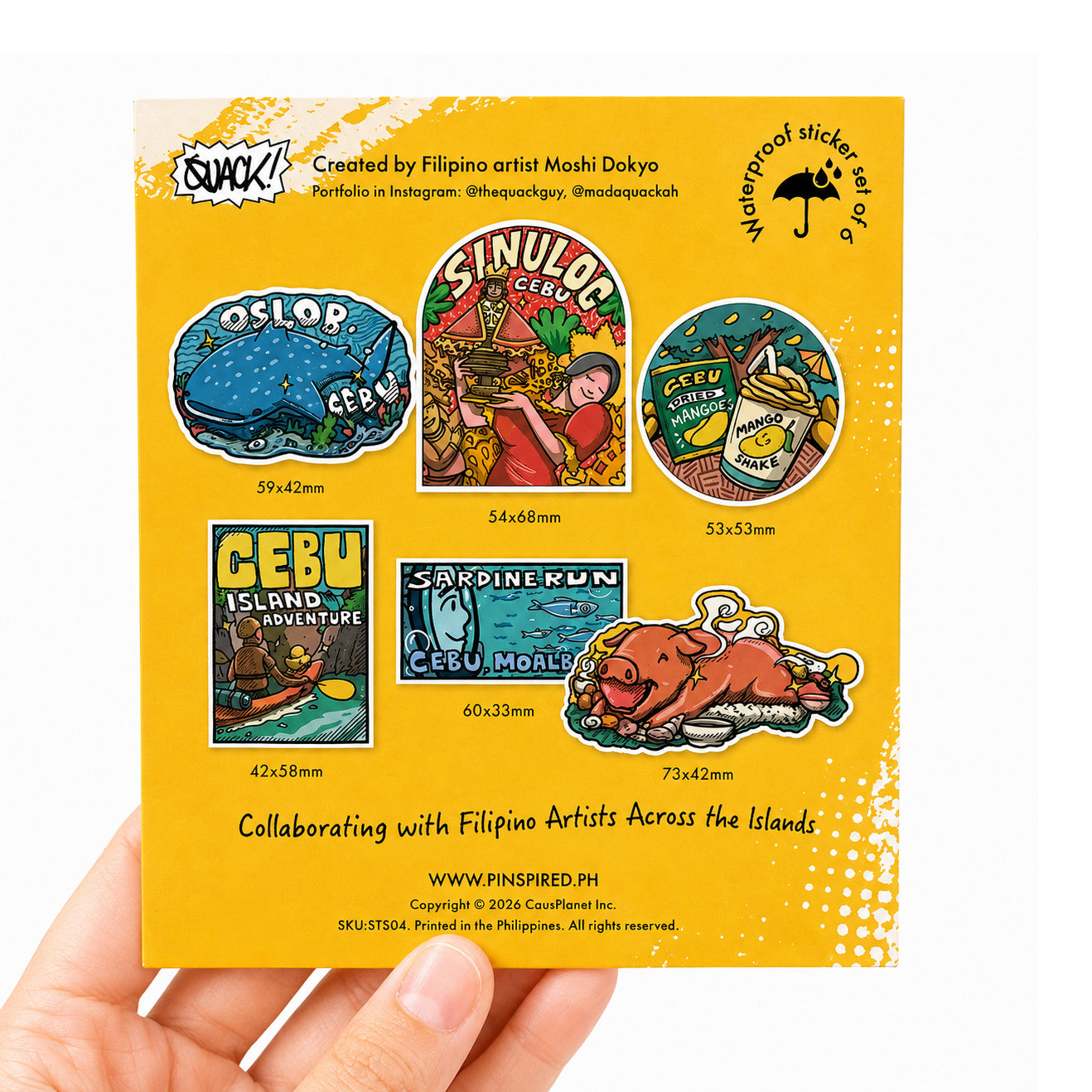 Suroy ta sa Cebu Waterproof Sticker Pack Of 6