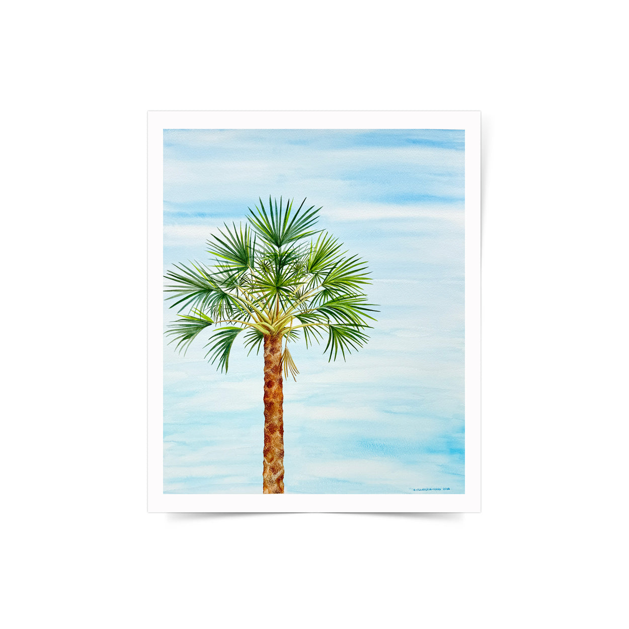 Gretchen Nadine Villanueva-Heras, GretchensWater, Dumaguete city, Bais, artist, Filipino, watercolor, palms, natural art, nature, tropical, Tropical State of Mind, Pinspired Art Souvenirs, Bais City, decor, wall decor, alm leafs, frame, limited, gift idea