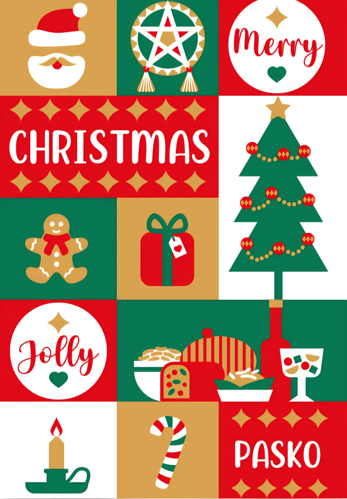 Merry Christmas Jolly Pasko Gift Wrapping Paper