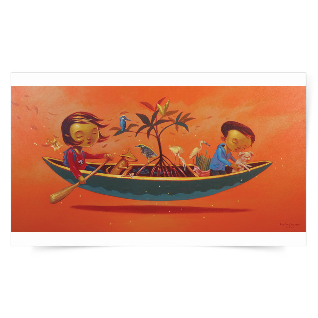 Dumaguete Negros Oriental Philippines artwork copy original mangrove protection bahandi sa kabakhawan bakhaw art print limited wall decor