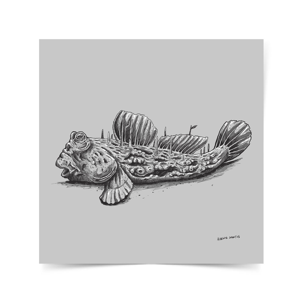 Angelo Delos Santos 的紅樹林彈塗魚藝術版畫