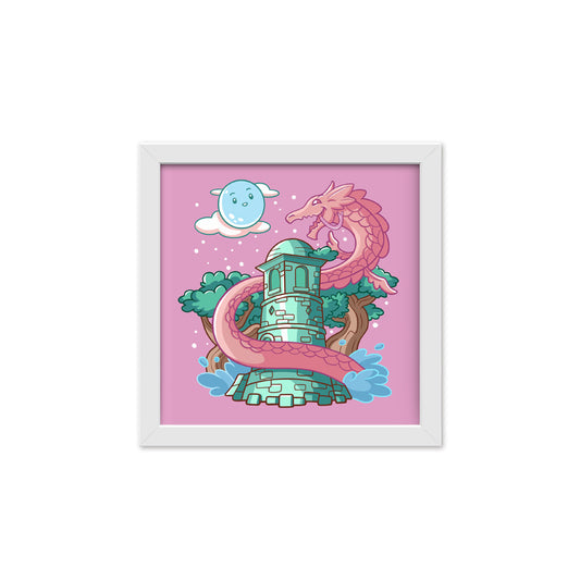 Dumaguete mythology Bakunawa pink dreamy cute art local artsy Belfry Gentle People city girly wall decor mini decoration gift idea