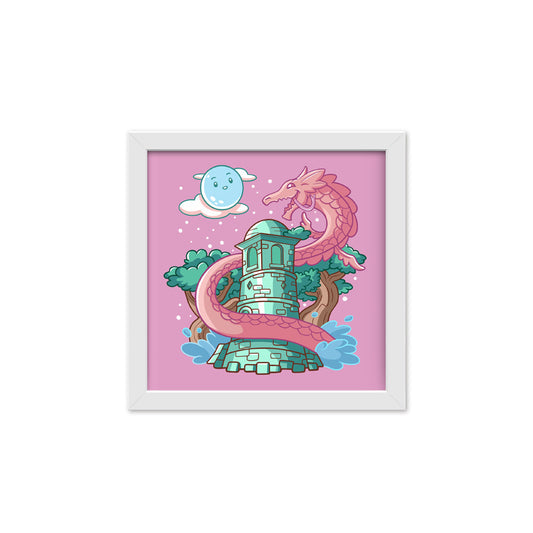 Dumaguete mythology Bakunawa pink dreamy cute art local artsy Belfry Gentle People city girly wall decor mini decoration gift idea 