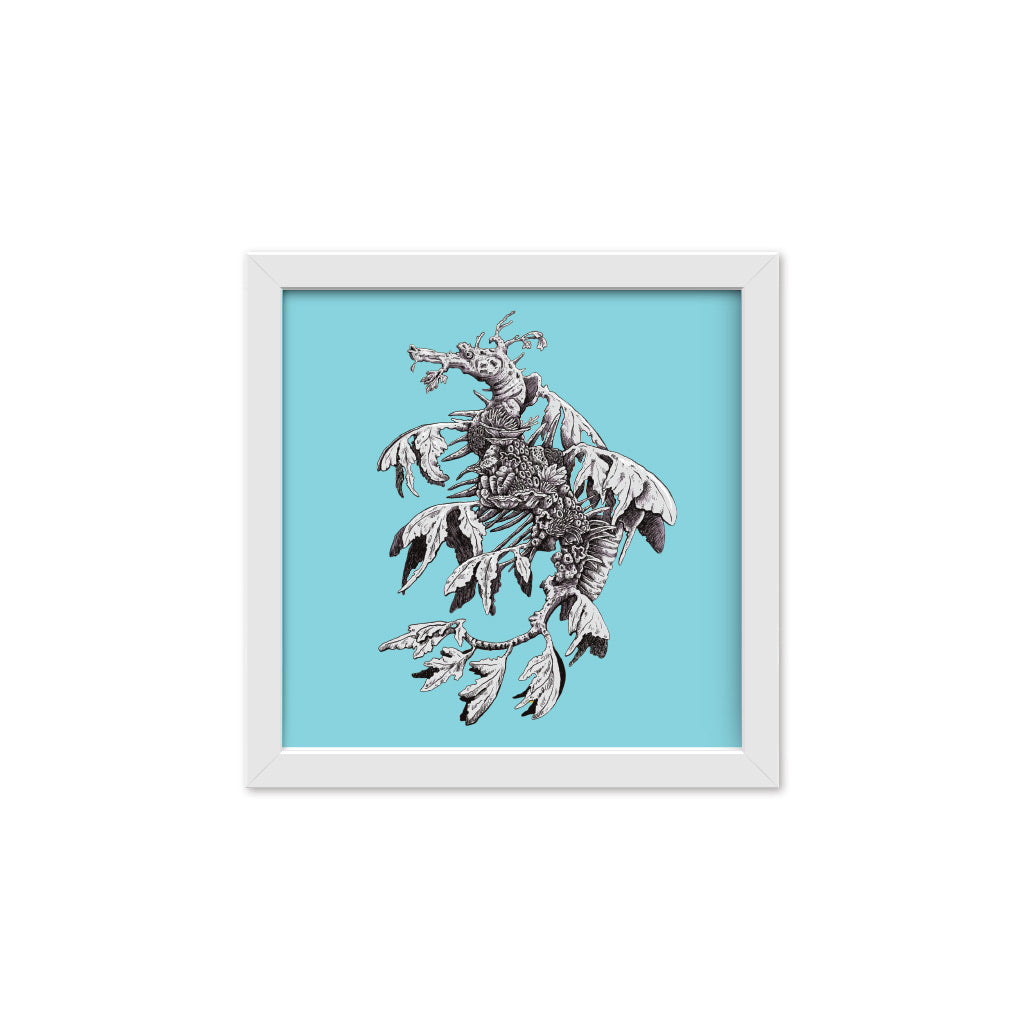 underwater art local Filipino Philippines pen and ink black and white wall decoration mini gift idea decor blue