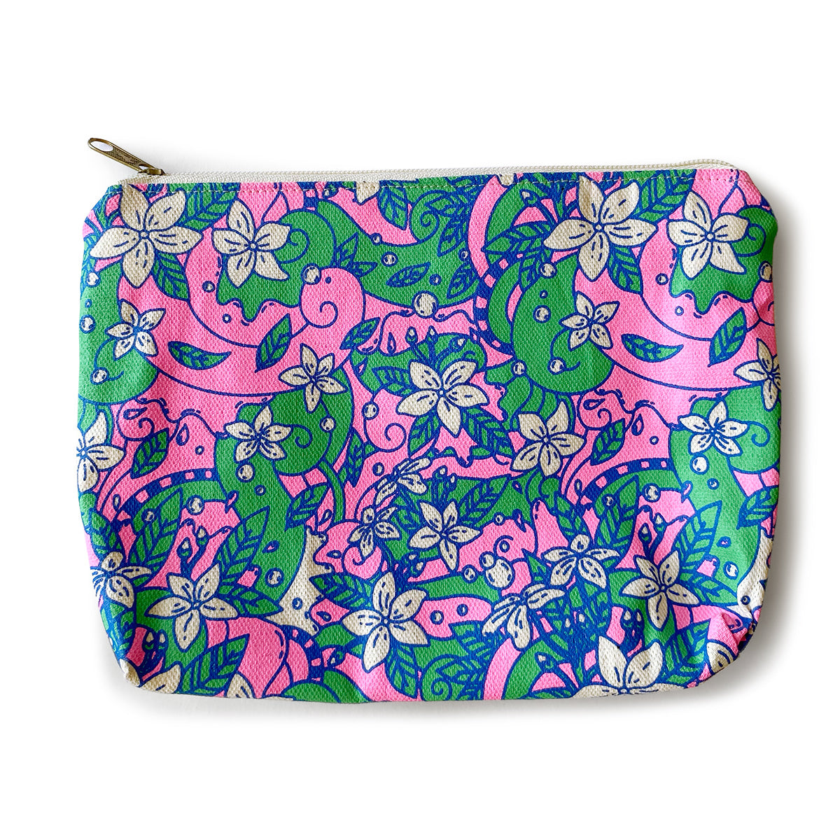 flower girl pattern illustration art gift pouch pink cute philippine Dumaguete local crafted handmade