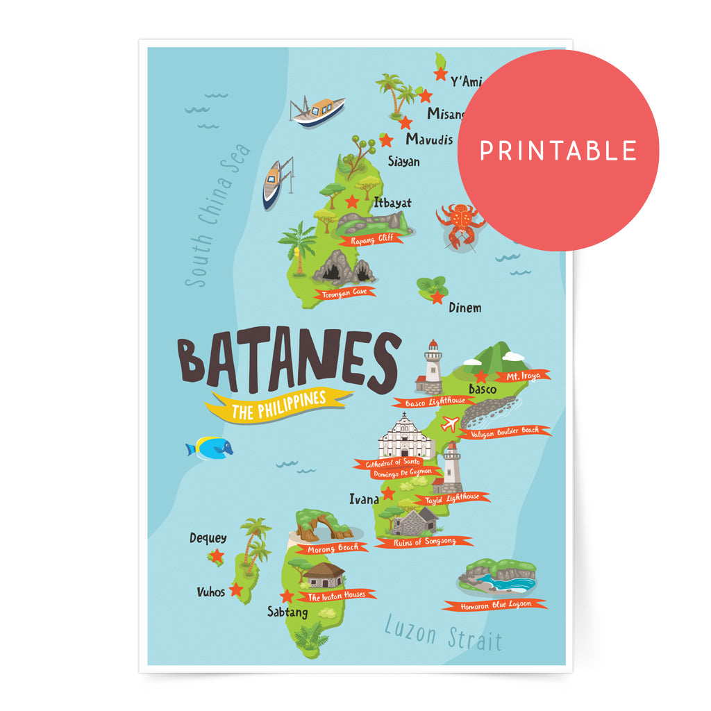 pinoy art wall decor digital download poster diving dive sabtang basco tourist travel gift