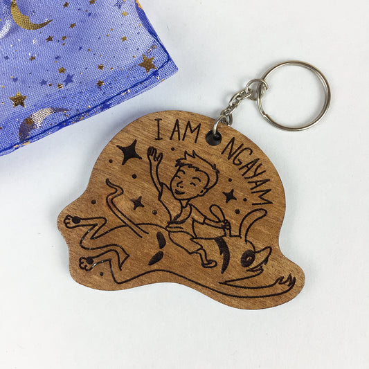The Great Little Hunter Wooden Engraving Keychain
