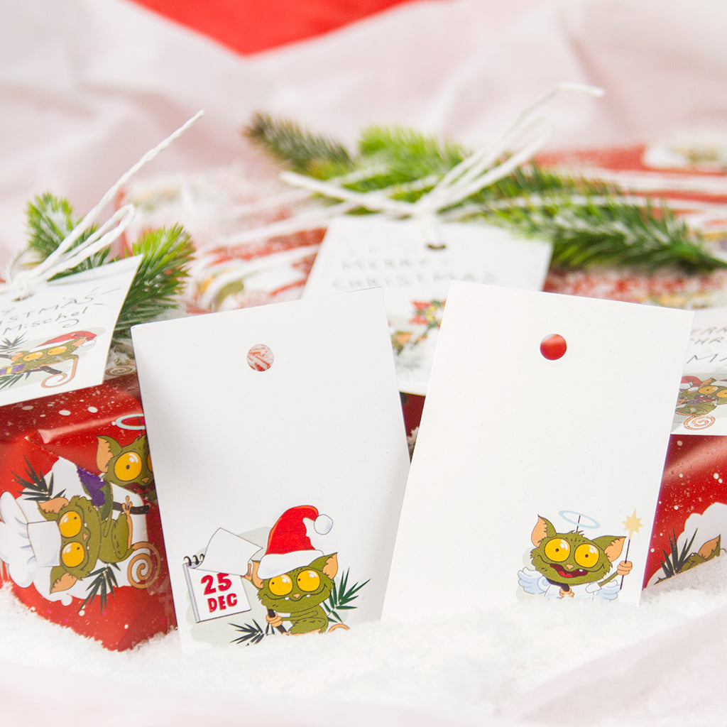 Christmas Tarsiers Gift Tags Set Of 6