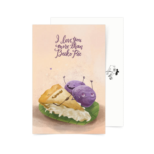 Pinoy food art postcard buko pie postcrossing