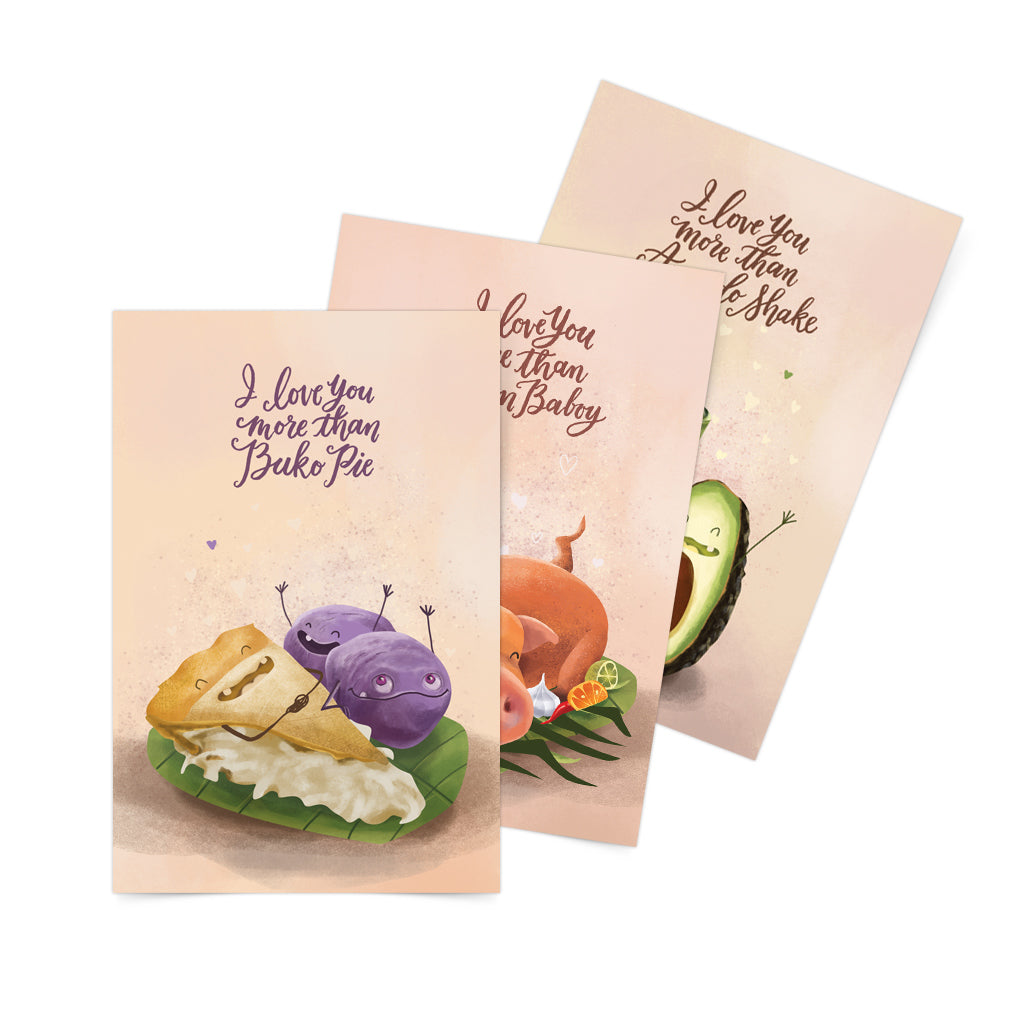 Pinoy food art postcard avocado buko pie lechon baboy postcrossing