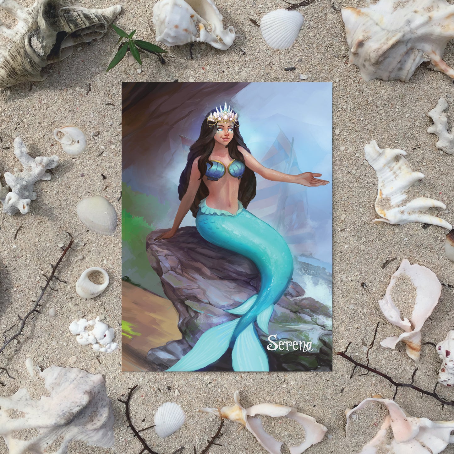 Philippine mythology mythical creature supernatural pinoy legend art fantasy myth spirit collectible mail postcrossing sea underwater aquatic mermaid Bicol Visayas Engkanto Bantay Tubig Magindara