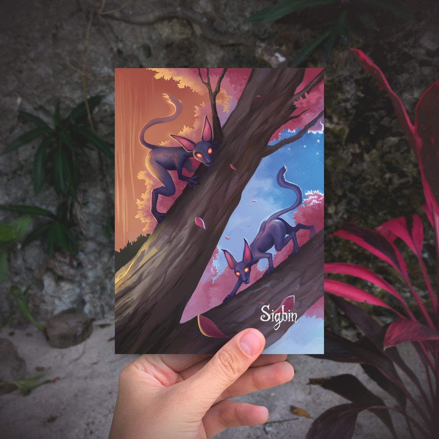 Philippine mythology mythical creature supernatural pinoy legend art fantasy myth spirit collectible mail postcrossing Sigben Sigbinan Visayas Mindanao