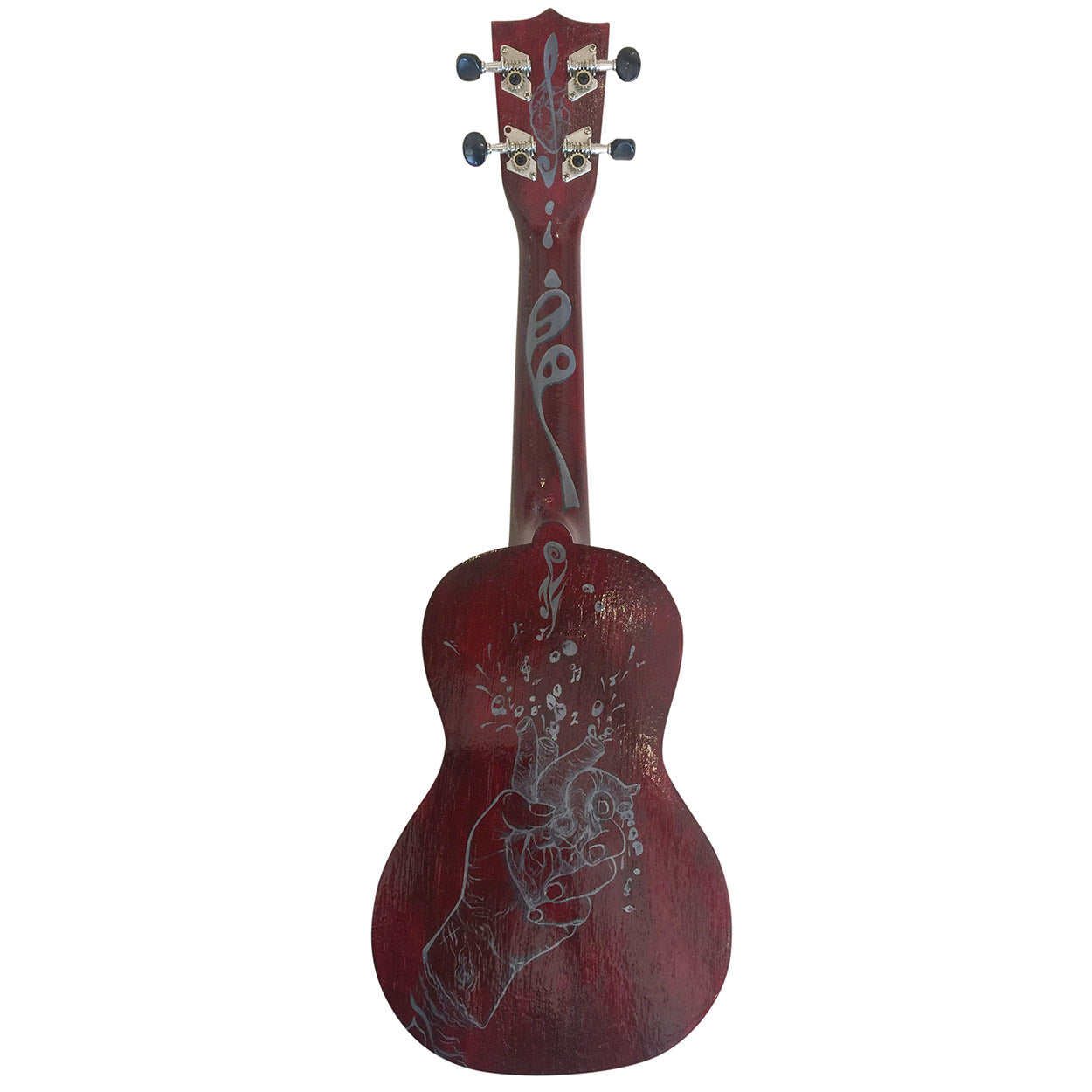 Ukulele small wood guitar hand craft Cebu Lapu-Lapu Music brown wall decor collectible artist Dumaguete artwork art