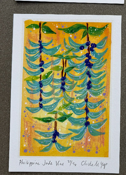 Philippine Jane Vine Art Print by Purple Seaweed Studio