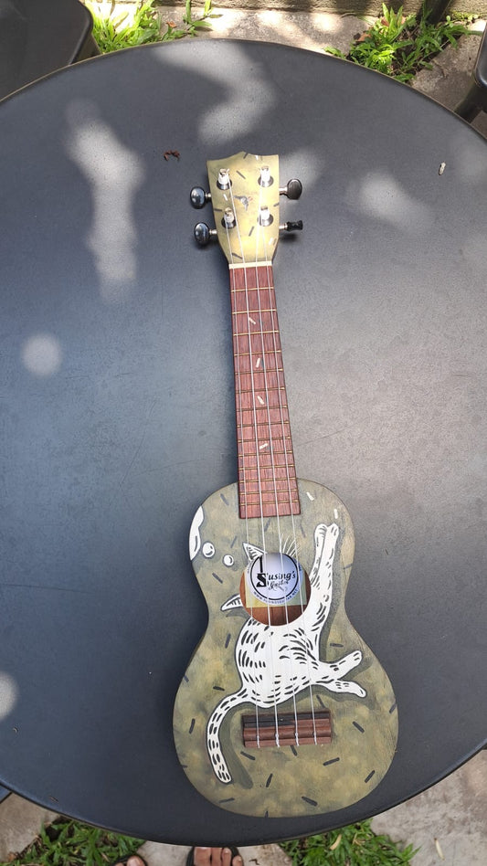 Hand Drawn Ukulele by Rey Labarento