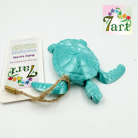 Baby Sea Turtle Magnet by 7Art