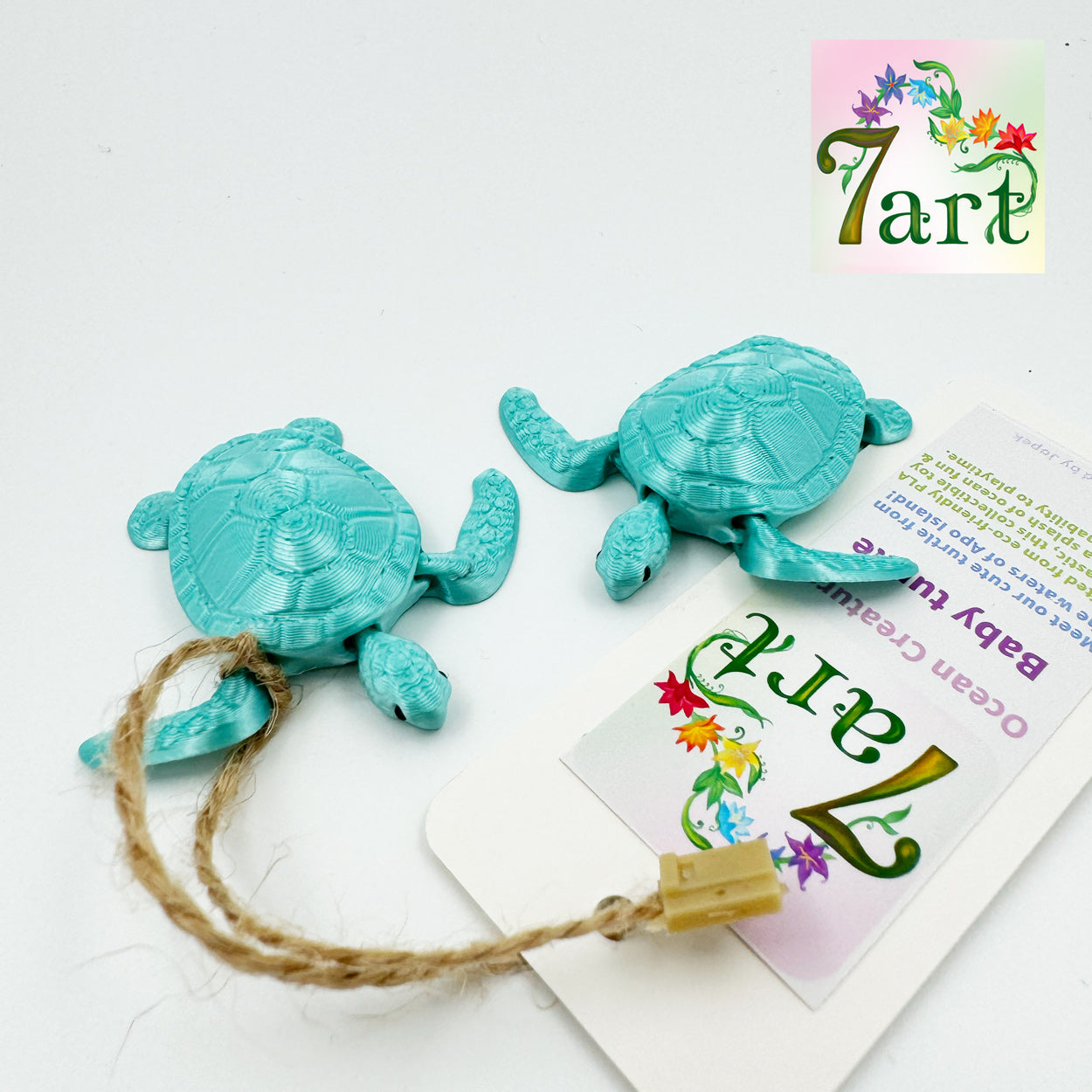 Mini Baby Sea Turtle Magnet by 7Art