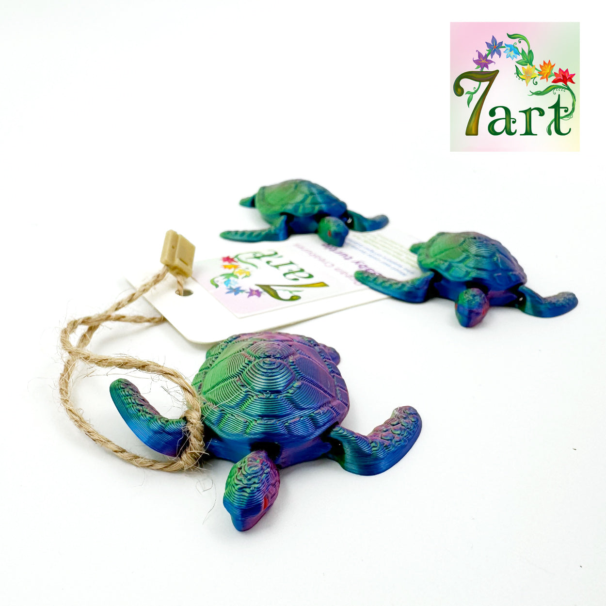 Mini Baby Sea Turtle Magnet by 7Art