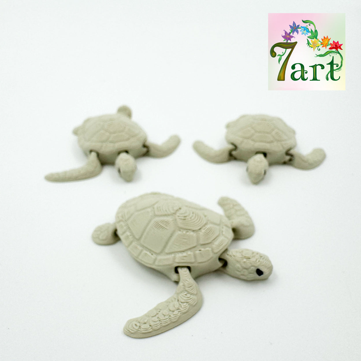 Mini Baby Sea Turtle Magnet by 7Art