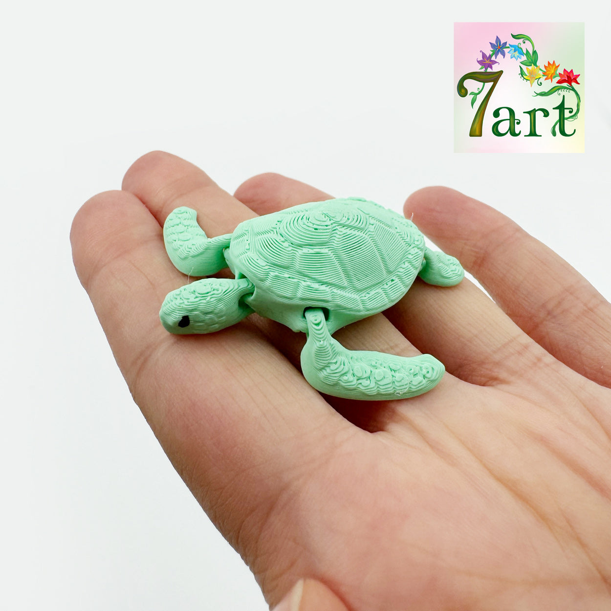 Newborn Baby Sea Turtle Magnet by 7Art