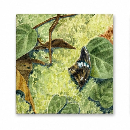 Original artworks by Ulap Namnama Miguel, Dumaguete City, Negros Oriental, Philippines, Filipino artist, watercolor, mini artwork, authentic art, nature art, woodland art, forest scenes, leaves, insects, snail, moss, tiny forest spirit, basket, tree, earthy colors, whimsical art, creative artwork, wall decor, gift idea, tourist art, Pinspired Art Gallery, MICRA Art Show.