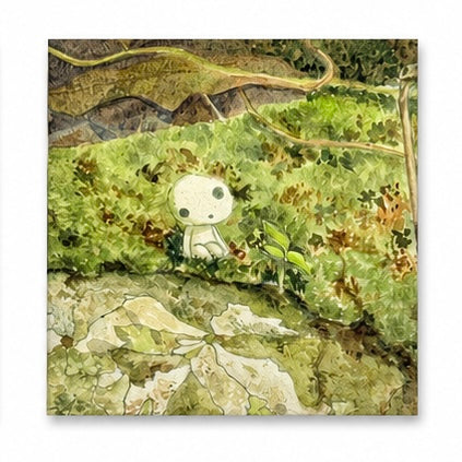 Original artworks by Ulap Namnama Miguel, Dumaguete City, Negros Oriental, Philippines, Filipino artist, watercolor, mini artwork, authentic art, nature art, woodland art, forest scenes, leaves, insects, snail, moss, tiny forest spirit, basket, tree, earthy colors, whimsical art, creative artwork, wall decor, gift idea, tourist art, Pinspired Art Gallery, MICRA Art Show.