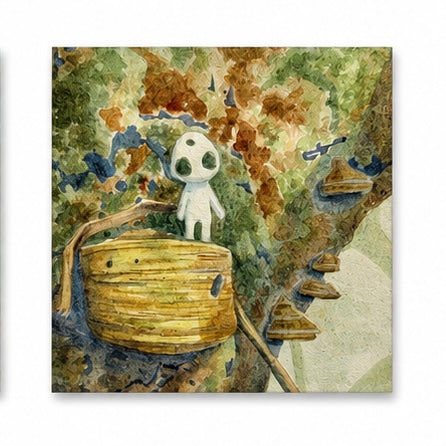 Original artworks by Ulap Namnama Miguel, Dumaguete City, Negros Oriental, Philippines, Filipino artist, watercolor, mini artwork, authentic art, nature art, woodland art, forest scenes, leaves, insects, snail, moss, tiny forest spirit, basket, tree, earthy colors, whimsical art, creative artwork, wall decor, gift idea, tourist art, Pinspired Art Gallery, MICRA Art Show.