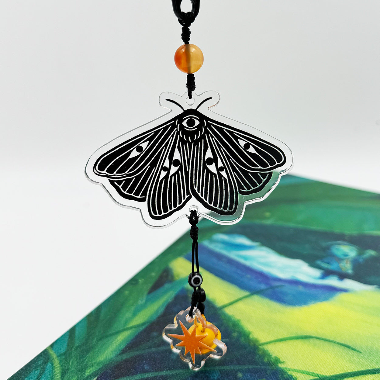 charm, keychain, Philippine mythology,  collectible, gift, Filipino, art, Negrense, acryl, butterfly, moth, creature, forest, tourist, decorative, decoration,