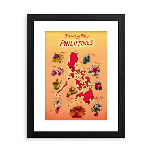 Flowers Filipino Flora Cil Flores Dumaguete city graphic artist map project exhibit Negros Oriental Pinspired Art Souvenirs Wall Art Decoration Pinta PH Maps Philippines Tourist Gift Hotel Hostel Resort gift idea framed framing