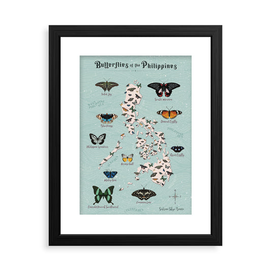 Filipino artist graphic butterfly species local pinoy coloured wall decoration decor idea tourist map art print artwork collection Framed framing frame PINTA PH Maps Project Dumaguete city art exhibition artist