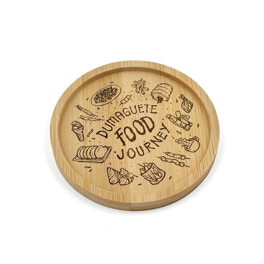 Cil Flores, art, artwork, illustration, Dumaguete, Negros Oriental, The city of Gentle people, budbod, puto maya, silvanas cookies, tablea, salted mango, tempura, squid balls, painitan, pasalubong, gift idea, bamboo, cup, tray, local, engraving, cute