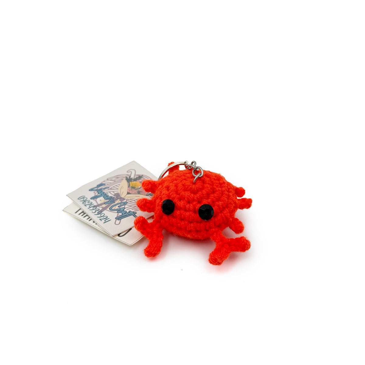 Crab Crochet Keychain